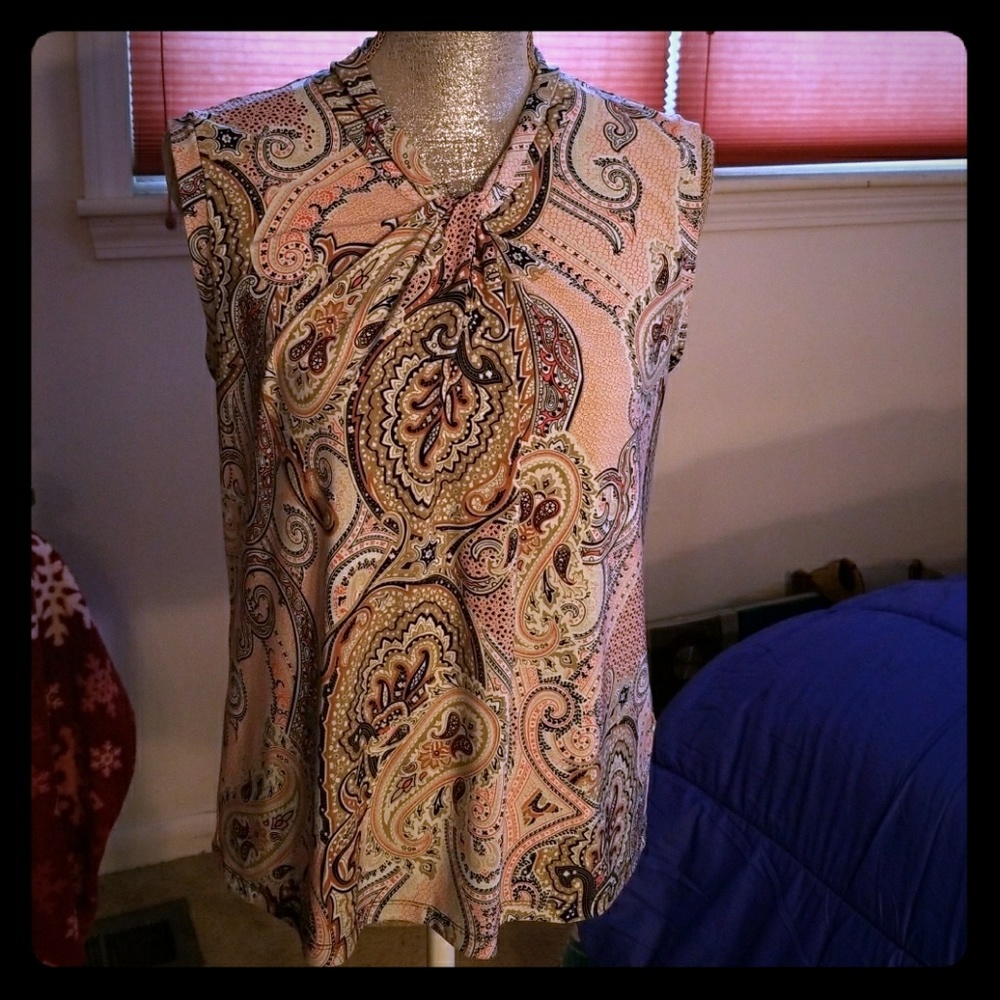 Pink & Gray Tommy Hilfiger Career Top